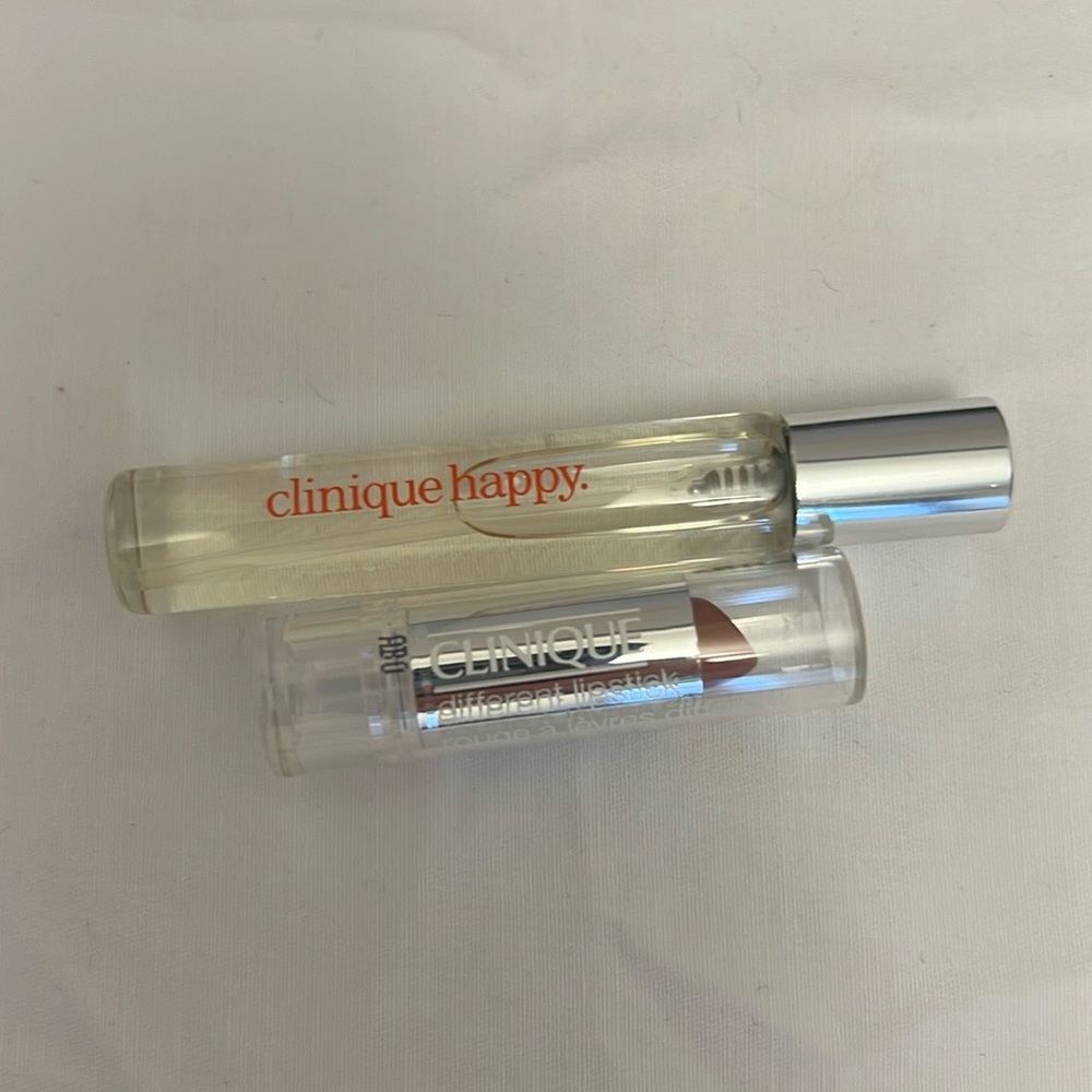 Clinique Happy Perfume and Different Lipstick
